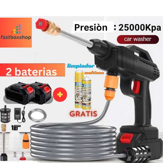 HIDROLAVADORA DE  120V DE ALTA POTENCIA + 2 BATERÍAS + 🎁REGALO LIMPIADOR MULTIUSO😱