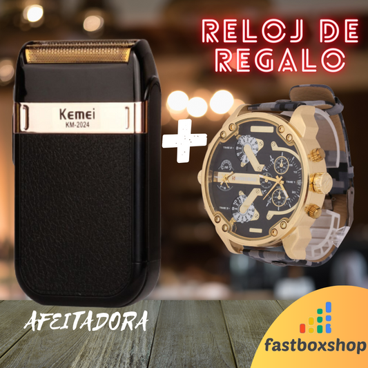 Afeitadora Shaver KEMEI 2024+ Reloj de Regalo🎁